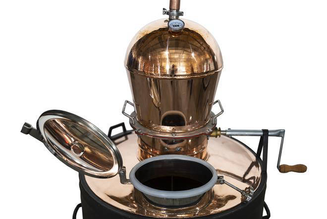 Distilator din cupru DES CLASSIC 160 L cu robinet de golire/capac de vizitare