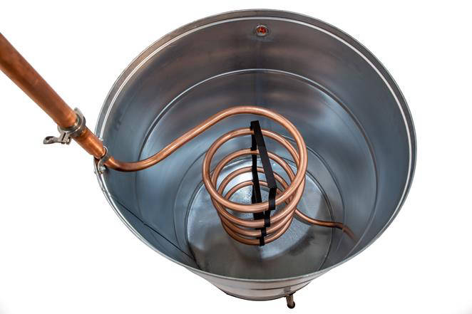Distilator din cupru DES CLASSIC 160 L/300 L răcitor evacuare/capac